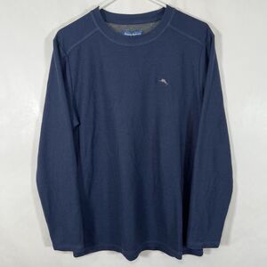 Tommy Bahama Crewneck Sweater Mens Size Medium Navy Blue Embroidered Logo